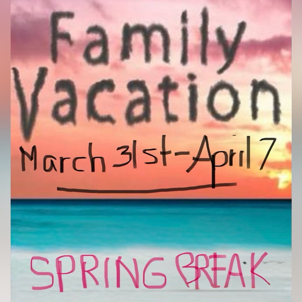 Will be closed for spring break🩷🩵